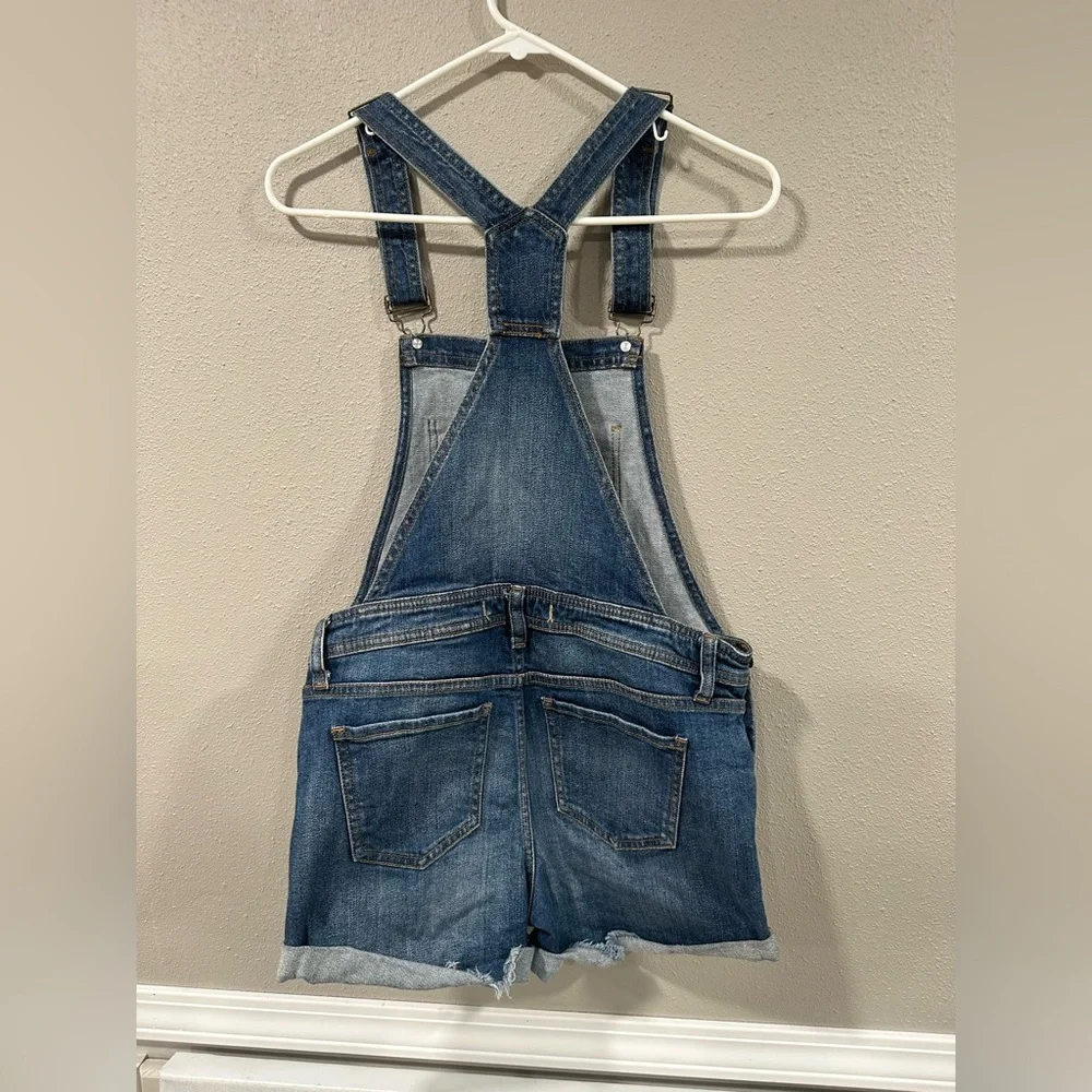 Eunina Denim Overall Shorts Size Small - Picture 3 of 6